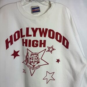Vtg 90s Hollywood High School Sheiks Sweatshirt Unisex Sz XL Hanes Ult. Cotton